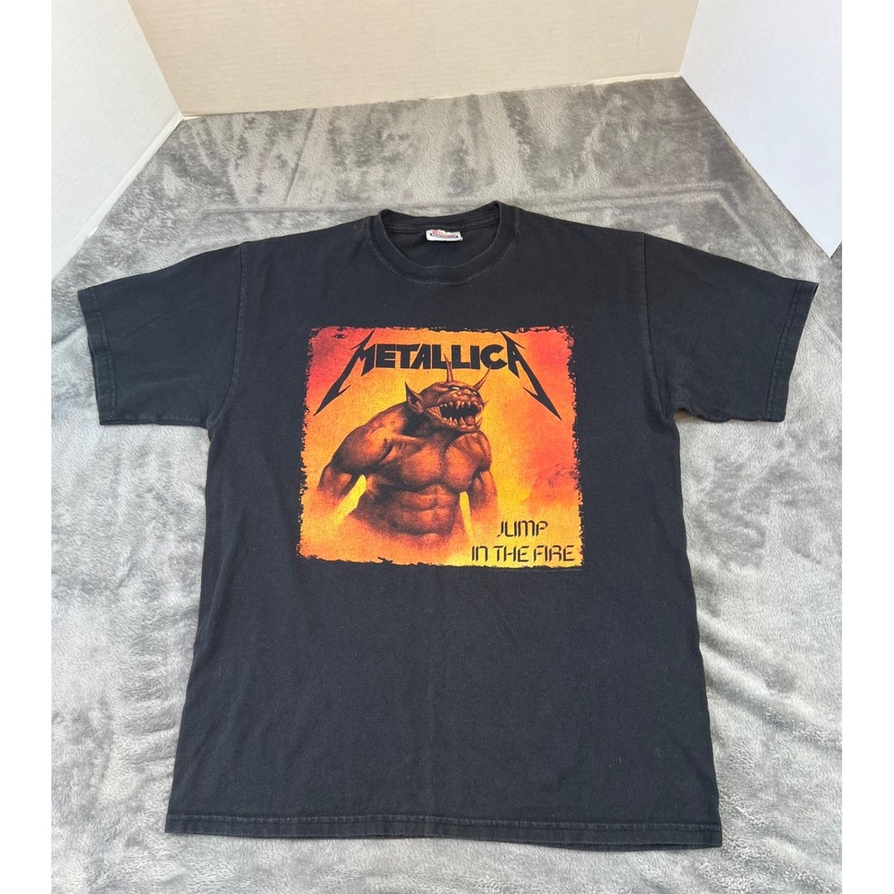 Vintage Metallica Jump In The Fire Shirt Mens Size Medium Heavy Metal Grunge